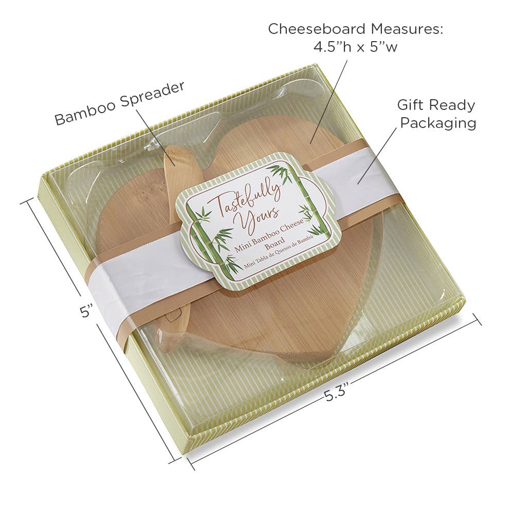 Tastefully Yours Heart Shaped Bamboo Cheese Board