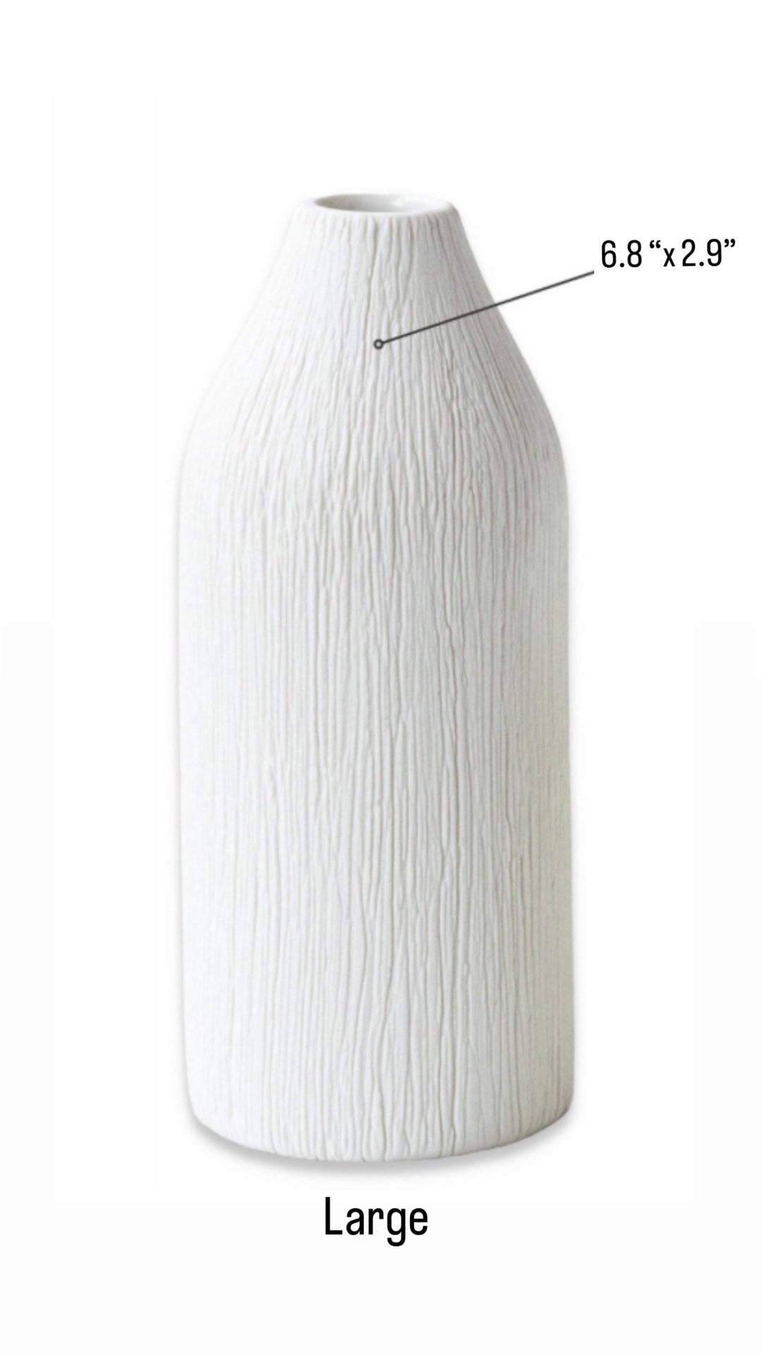 Boho White Vase