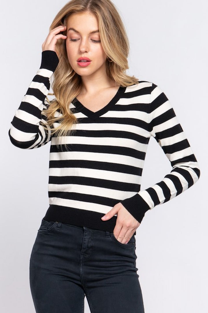 Black Stripe Sweater