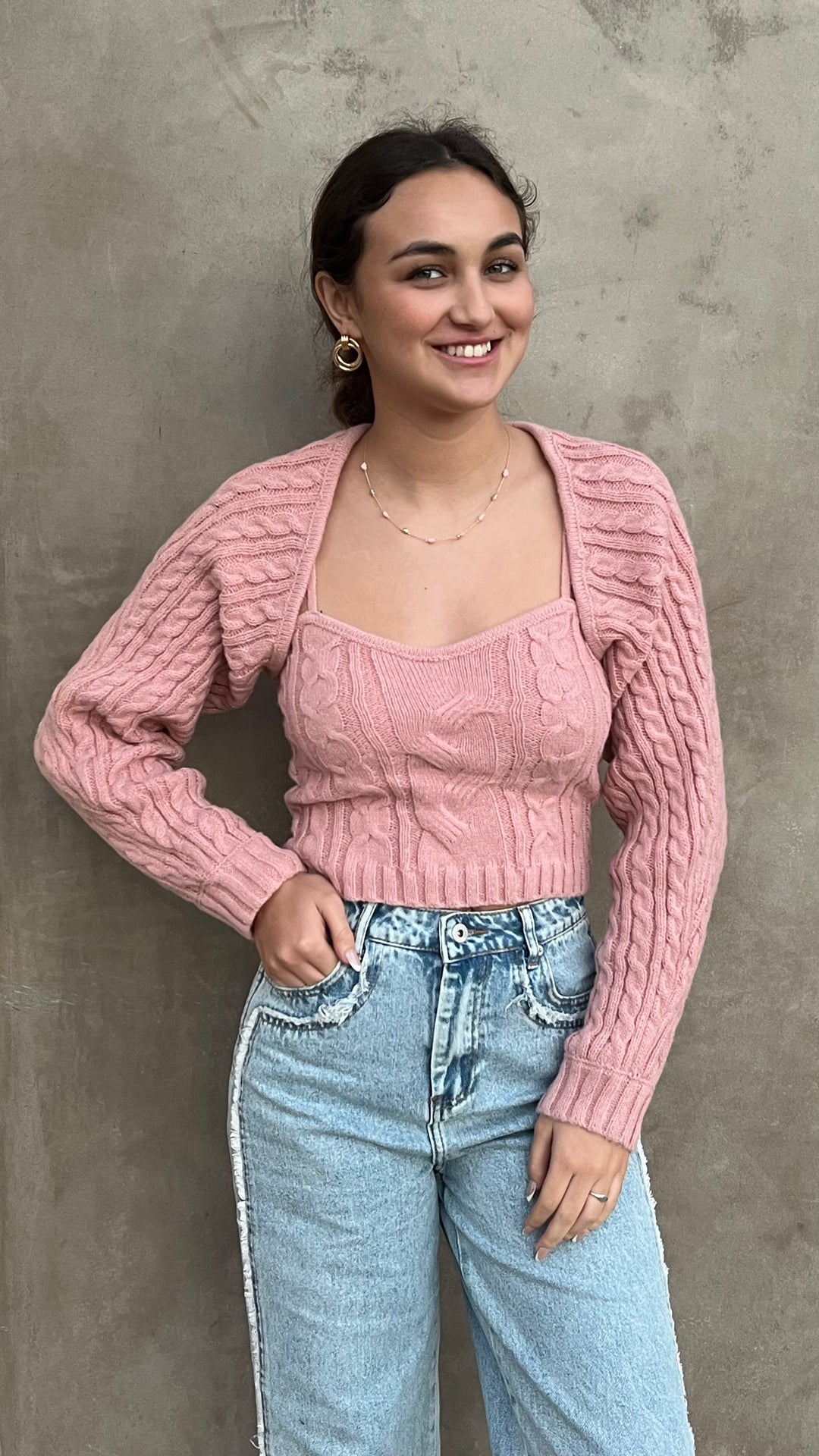 Blush Knit Top Set