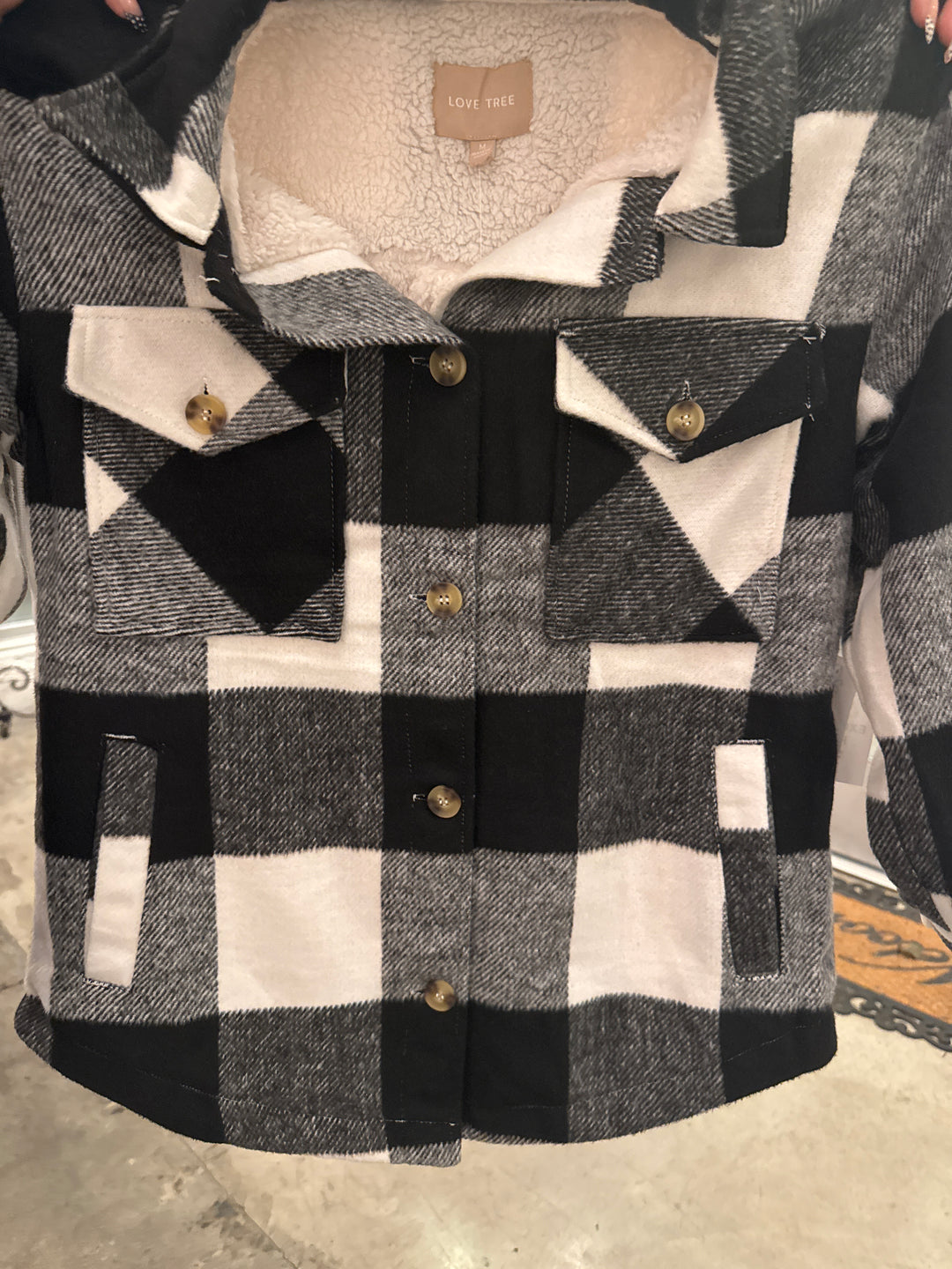 Cozy plaid shacket
