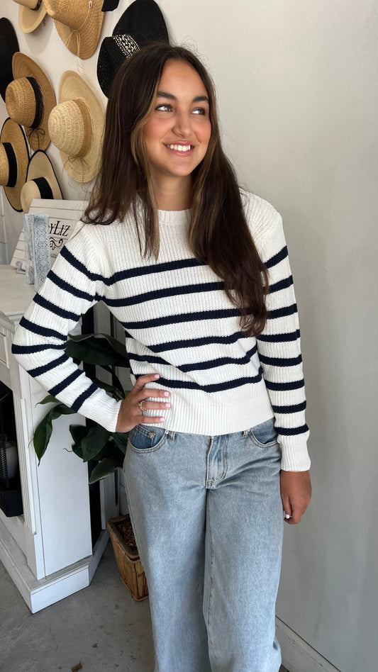 Navy stripe sweater