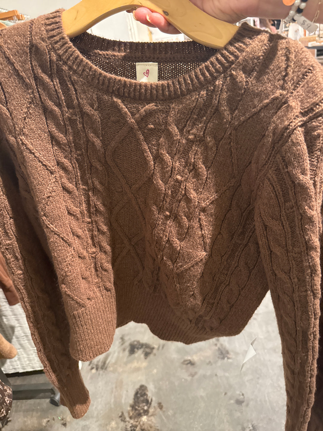 Brown knit sweater