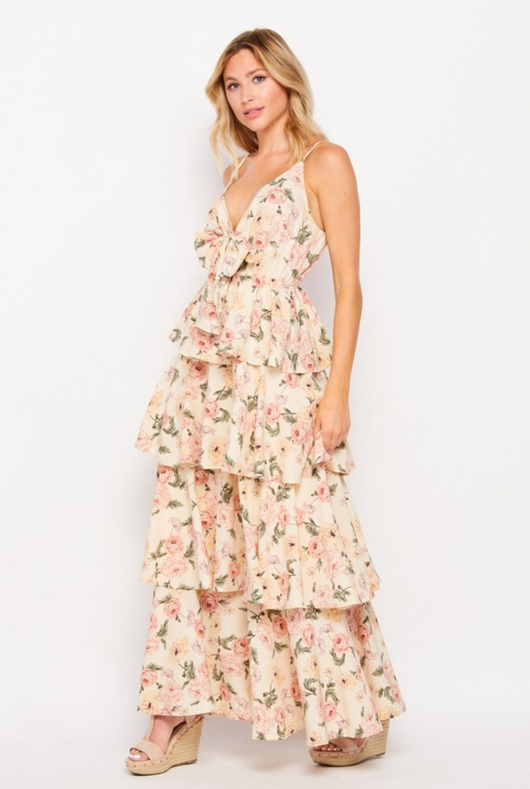 Juliette Ruffle Floral Maxi Dress