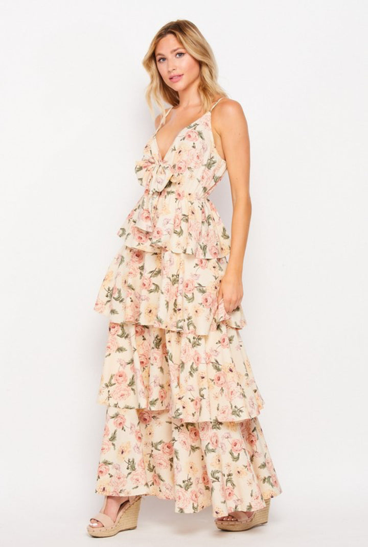 Juliette Ruffle Floral Maxi Dress