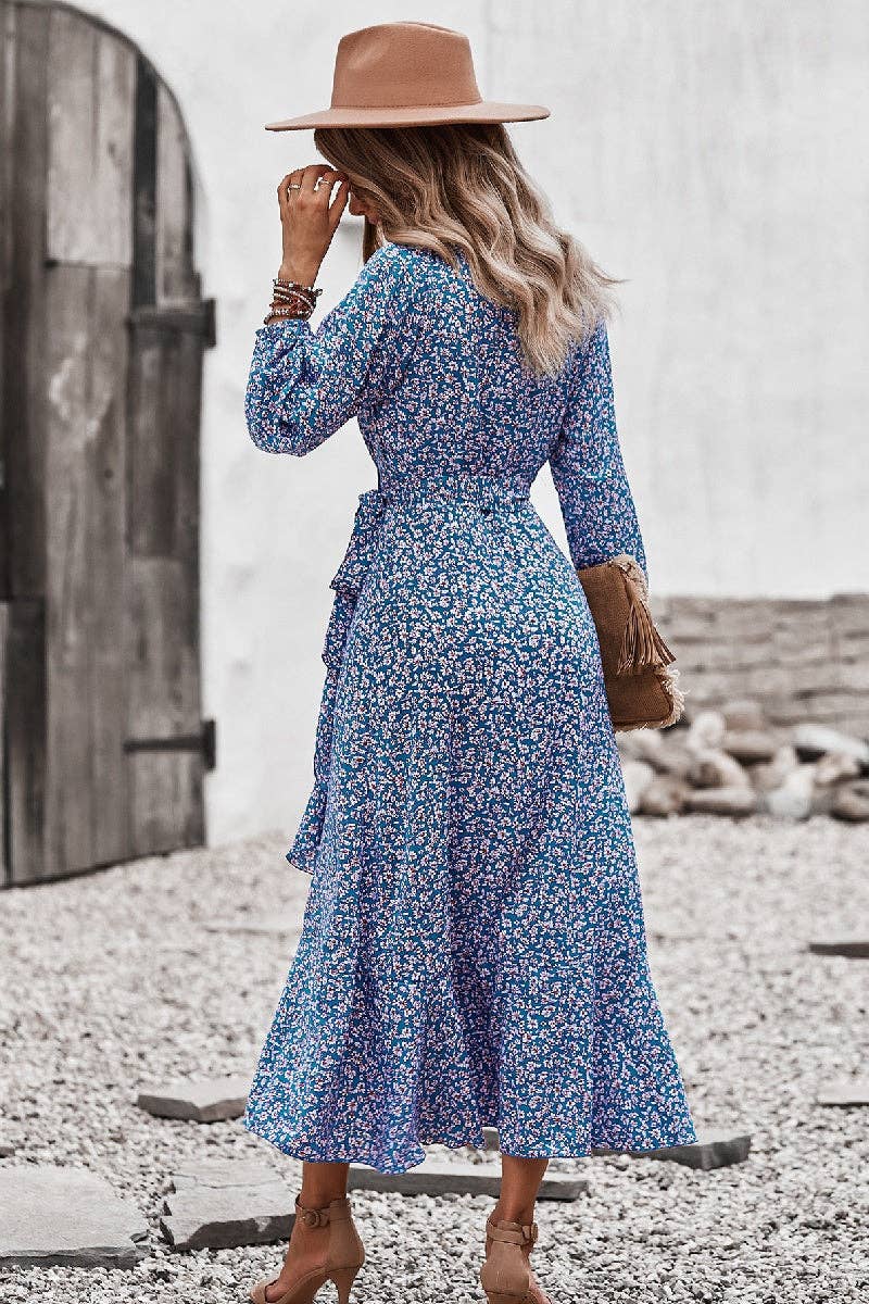 Boho Blossom Wrap Dress - Clearance