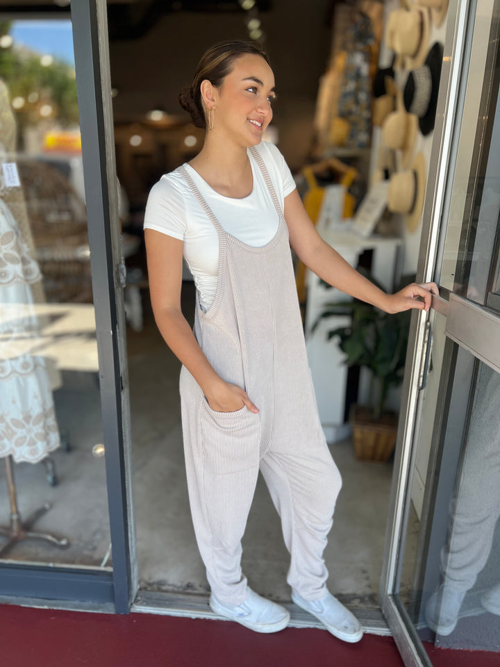 Oatmeal Comfy Jumpsuit