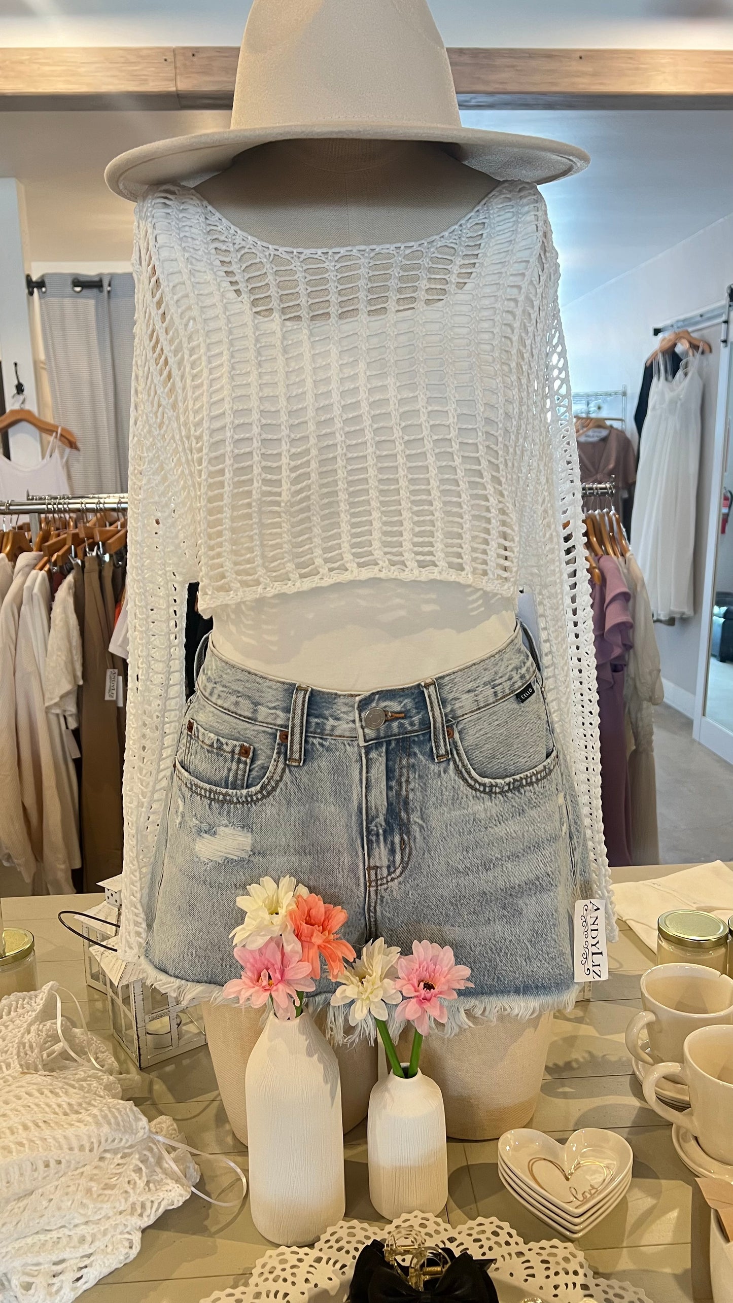 White Crop Crochet