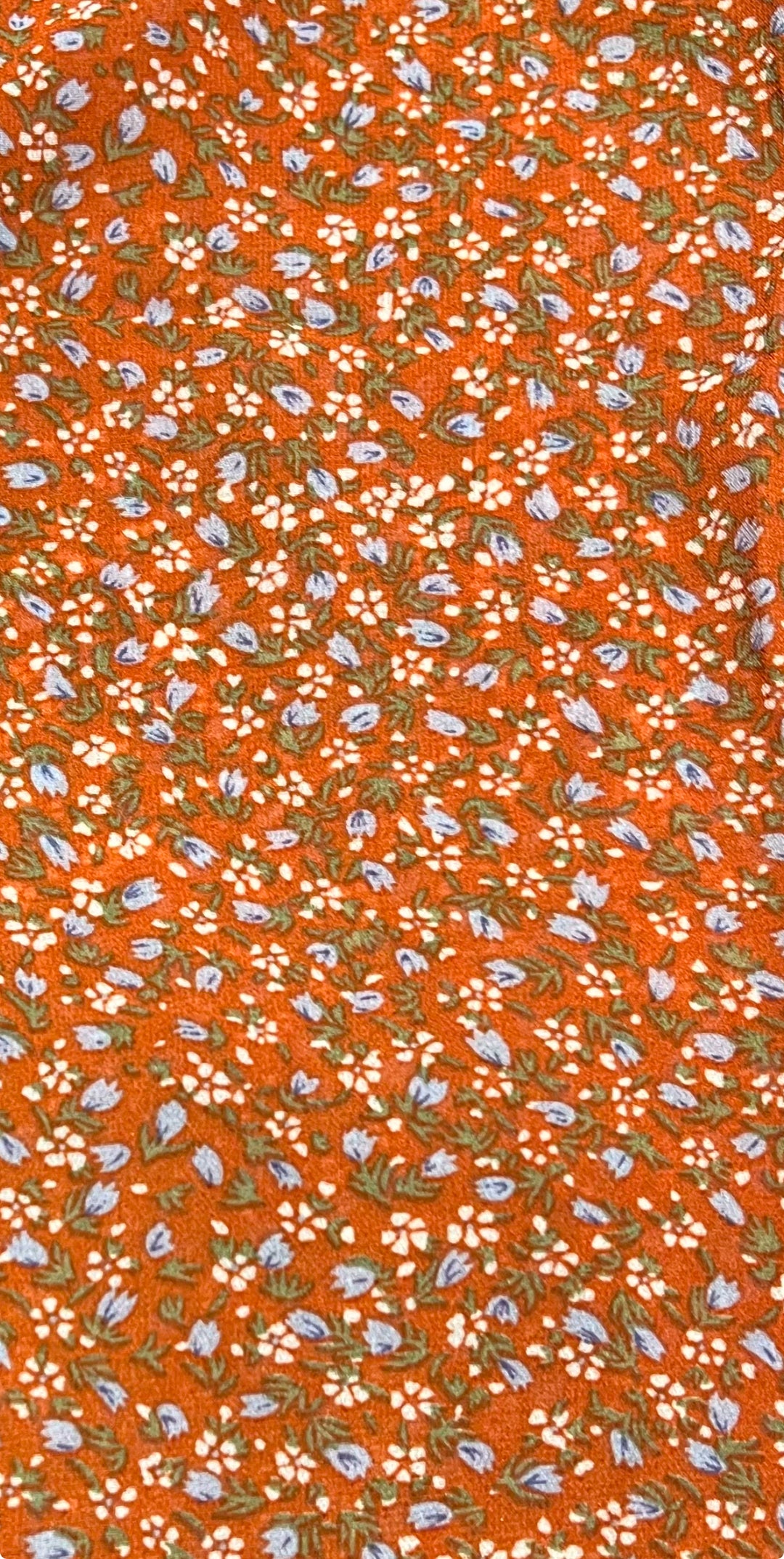 Rust floral blouse