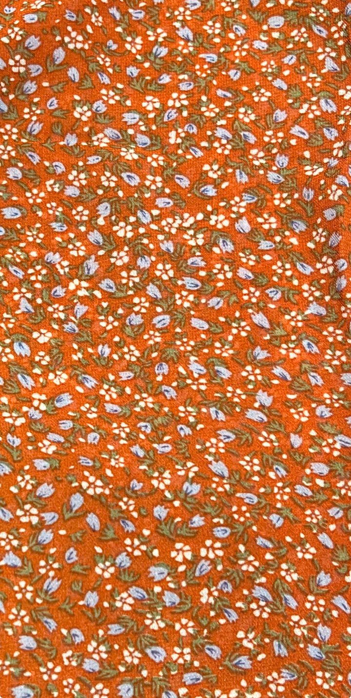 Rust floral blouse