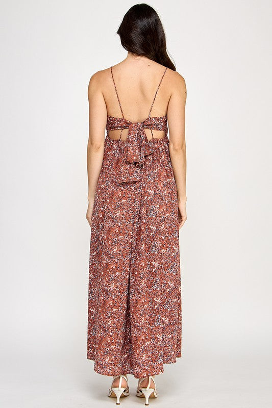 Boho Rust Floral Maxi