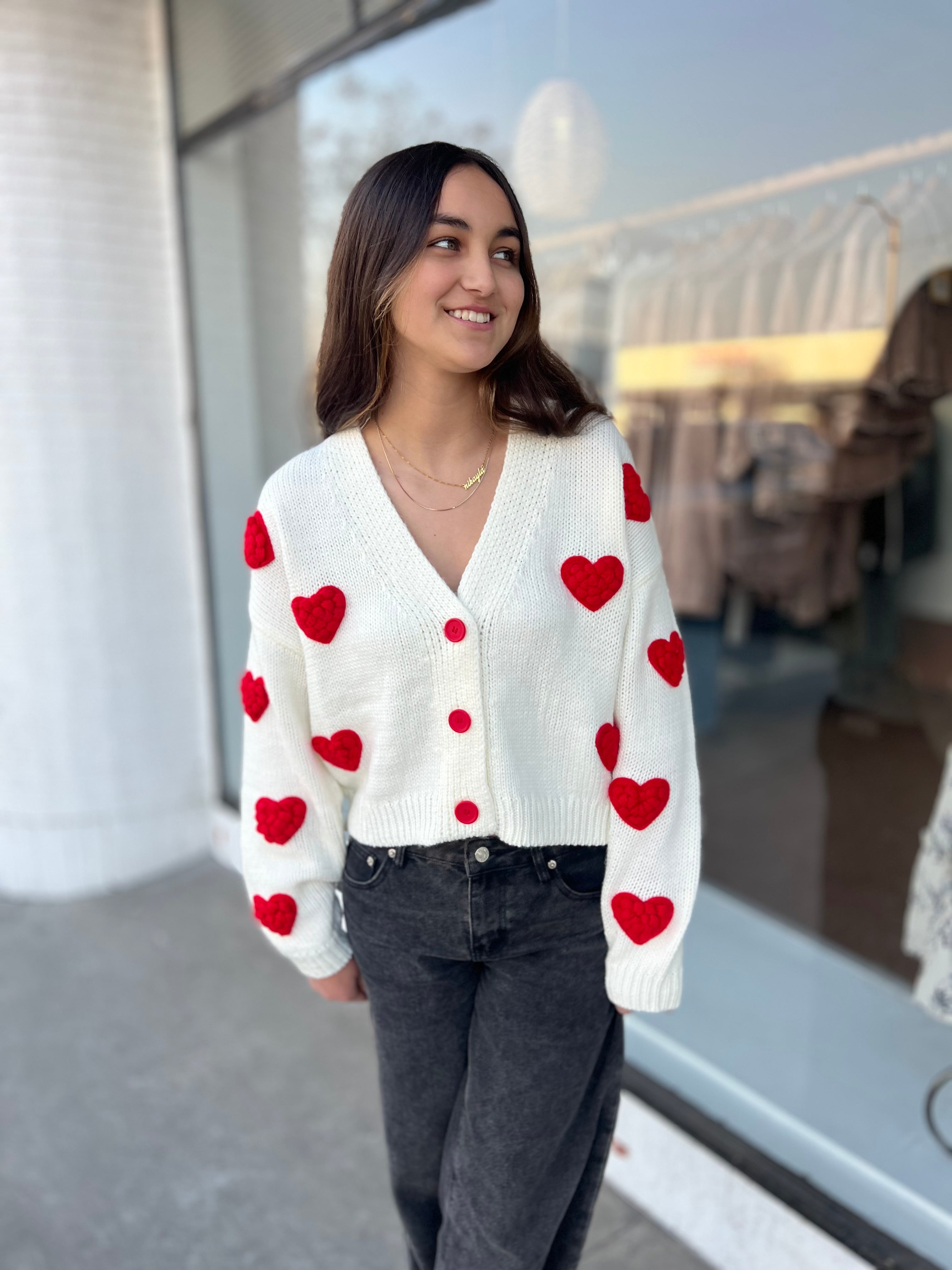 Pretty Heart Cardigan | AndyLiz