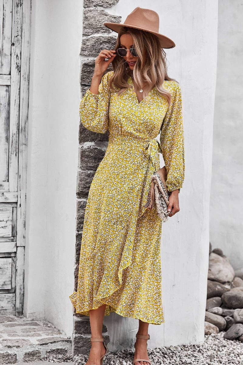 Boho Blossom Wrap Dress - Clearance