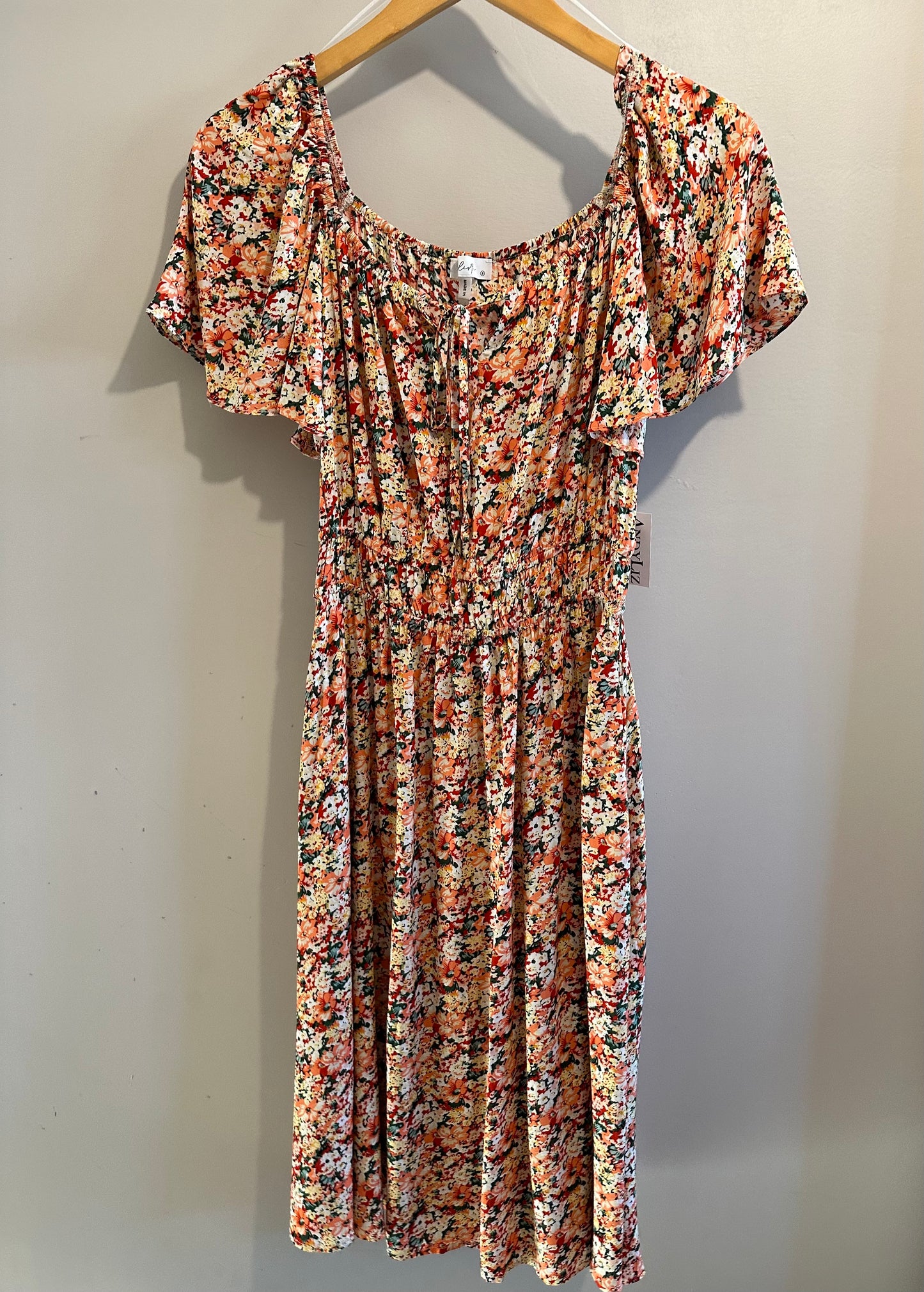 Peachy Floral Dress