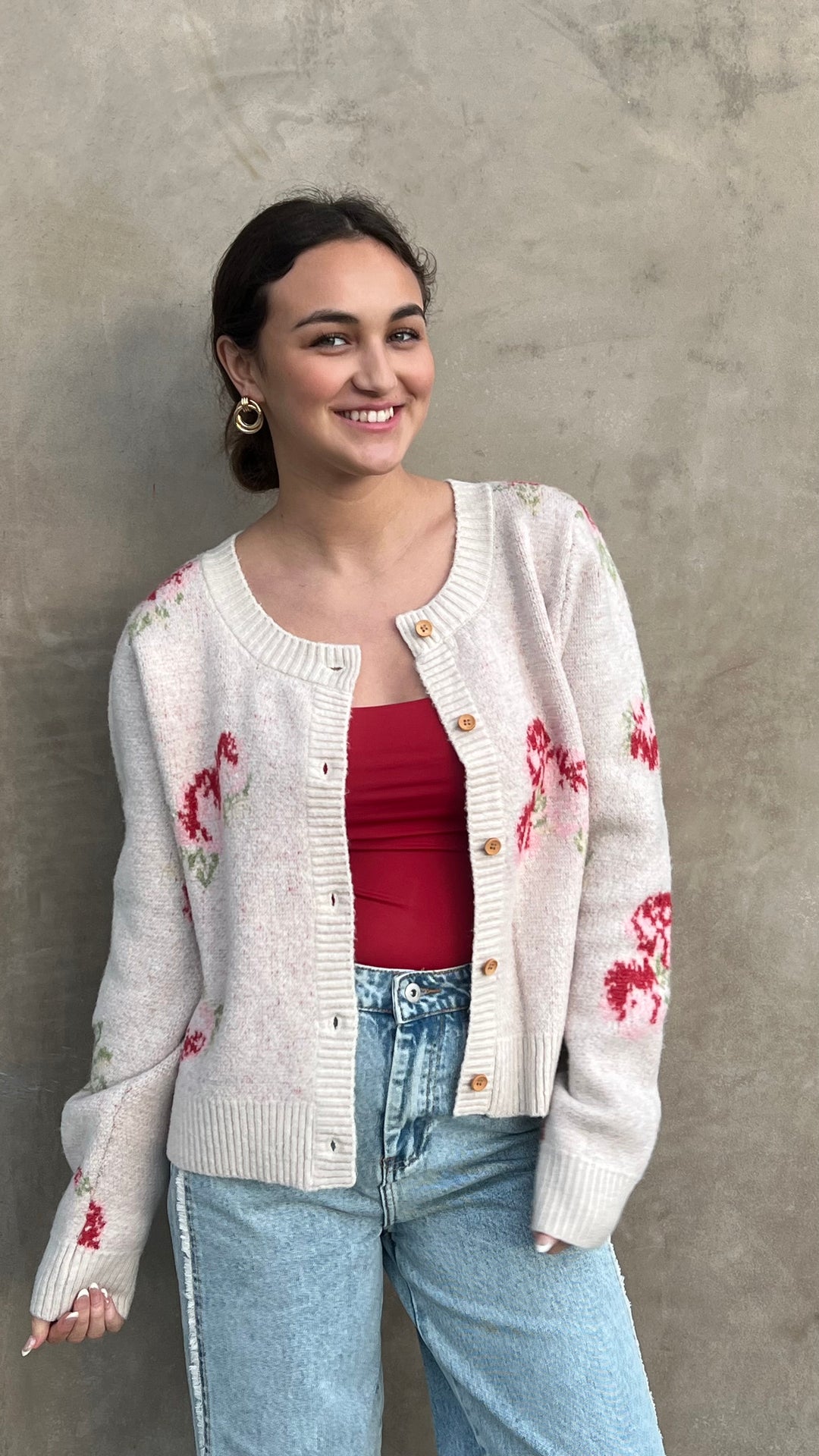 Cozy Rose Cardigan