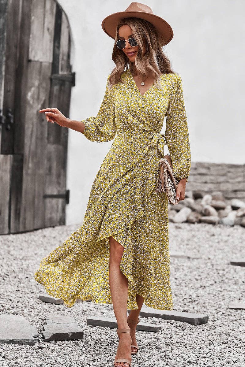 Boho Blossom Wrap Dress - Clearance