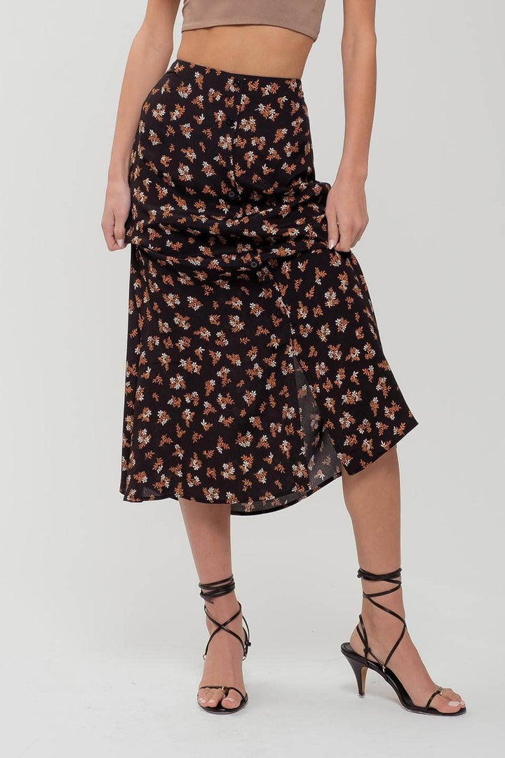 Black Leaf Skirt