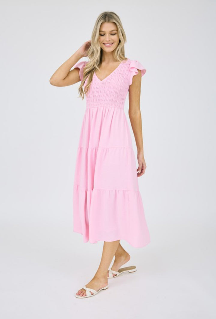 Elegant Smocked Midi