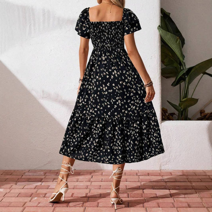 Floral Ruffle Midi Dress