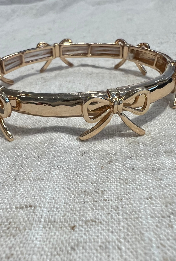 Golden Bow Stretch Bracelet