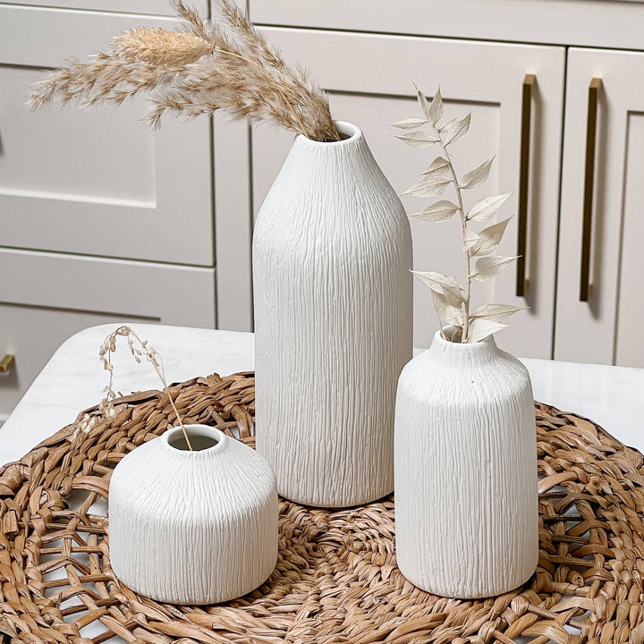 Boho White Vase