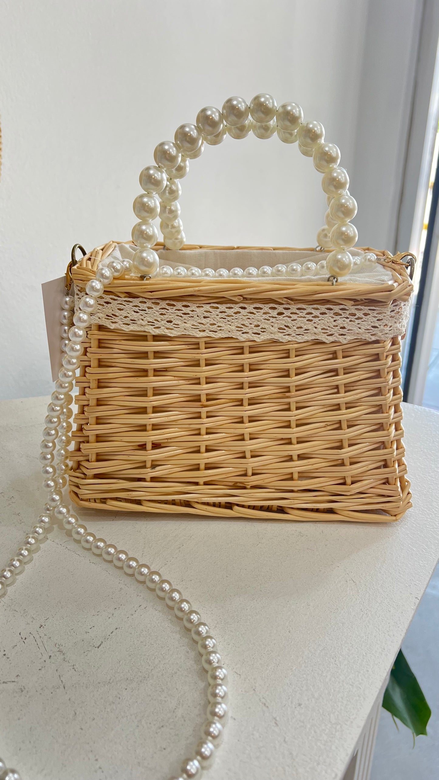 Pearl Basket Bag