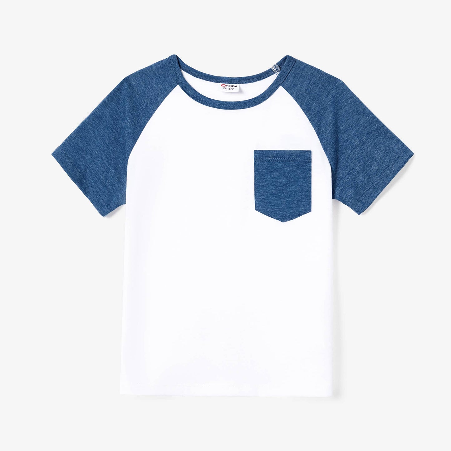 Family Matching Blue Raglan Sleeve T-Shirt, Tiered Dresses