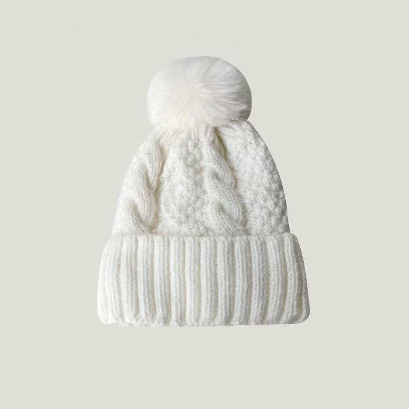 Cable Knit Pom Beanie