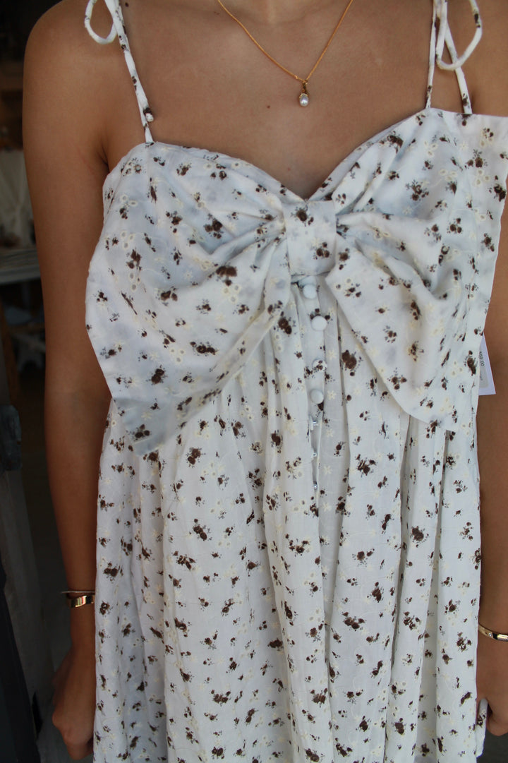 Bow floral dress