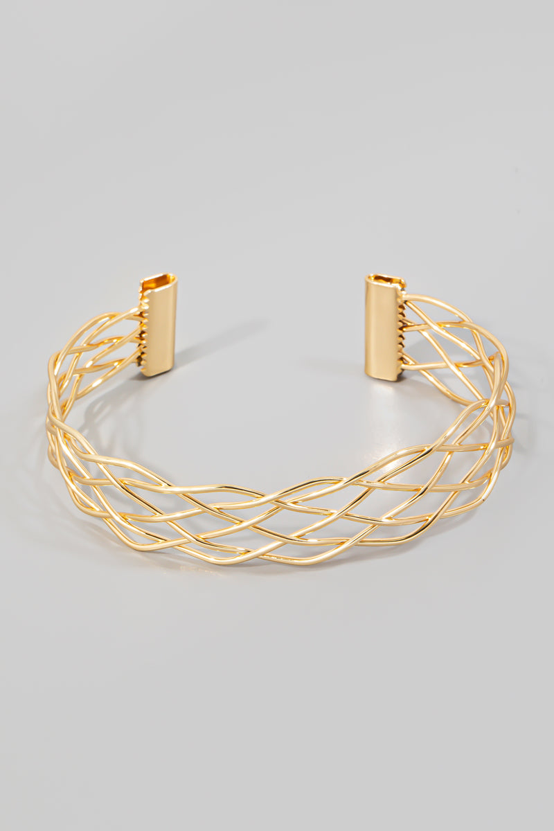 woven gold cuff