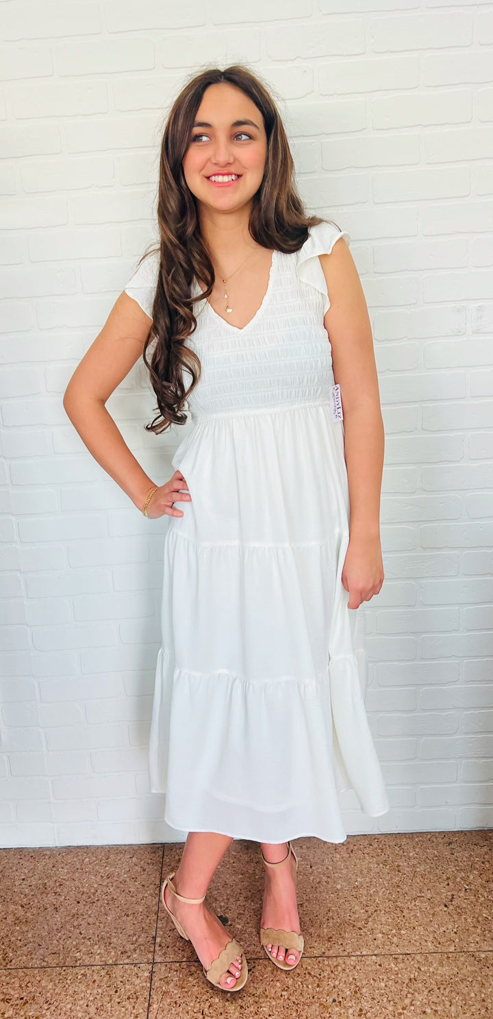 Elegant Smocked Midi