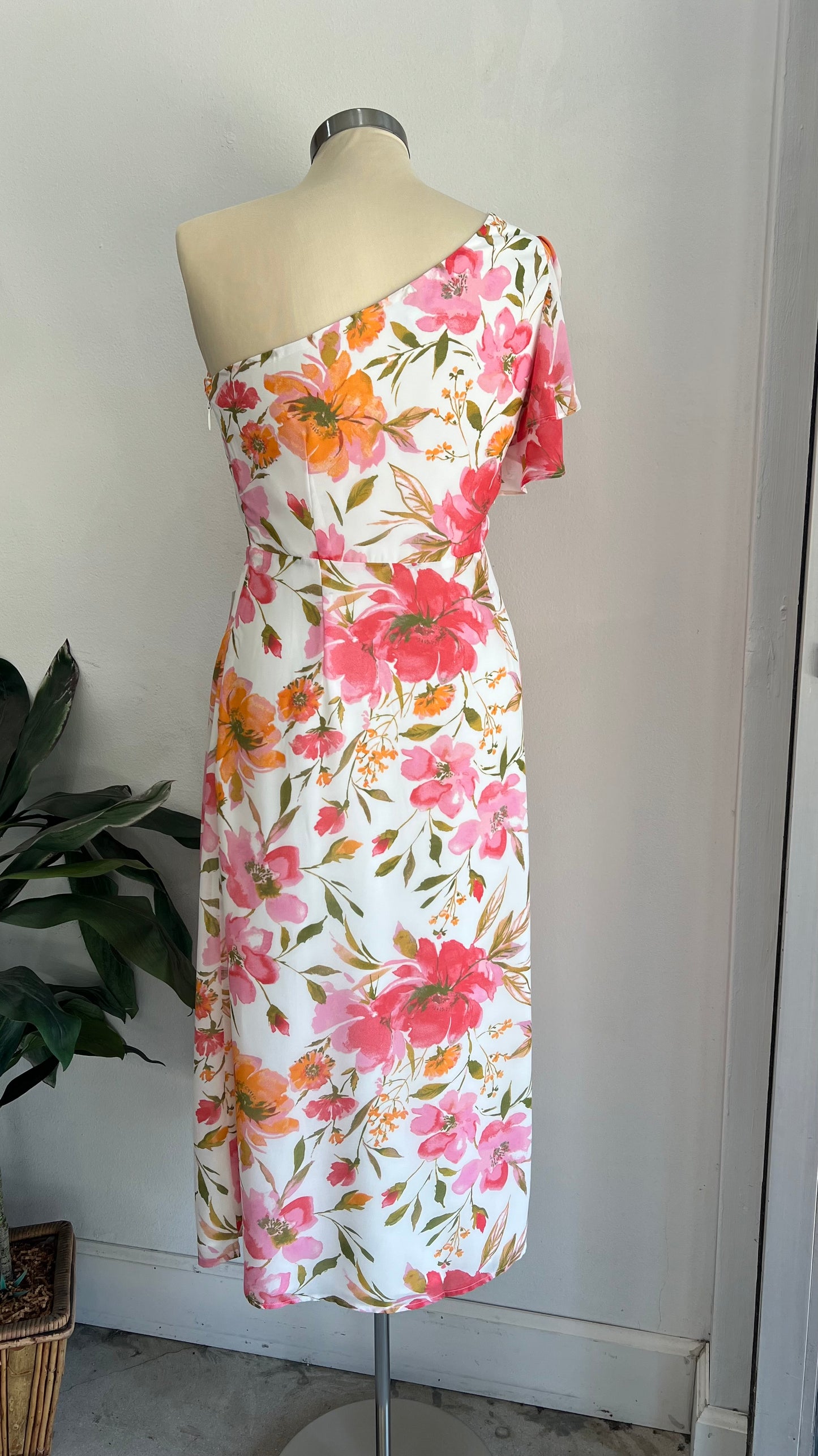 Floral One Shoulder Dress