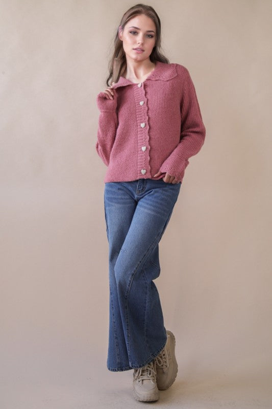 Heart Button Cardigan