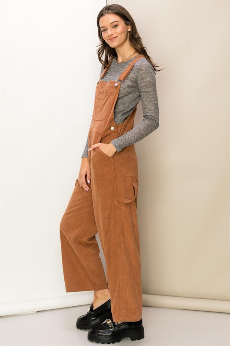 Brown sales corduroy overalls