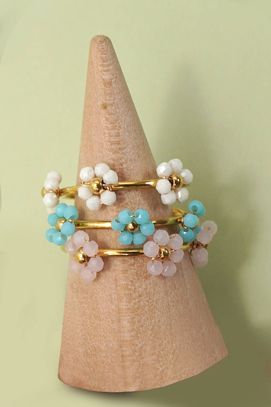 18K STAINLESS STEEL TARNISH FREE FLOWER RINGS | 40R122