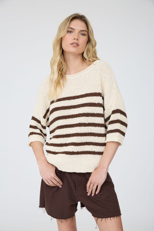 Latte Stripe Sweater