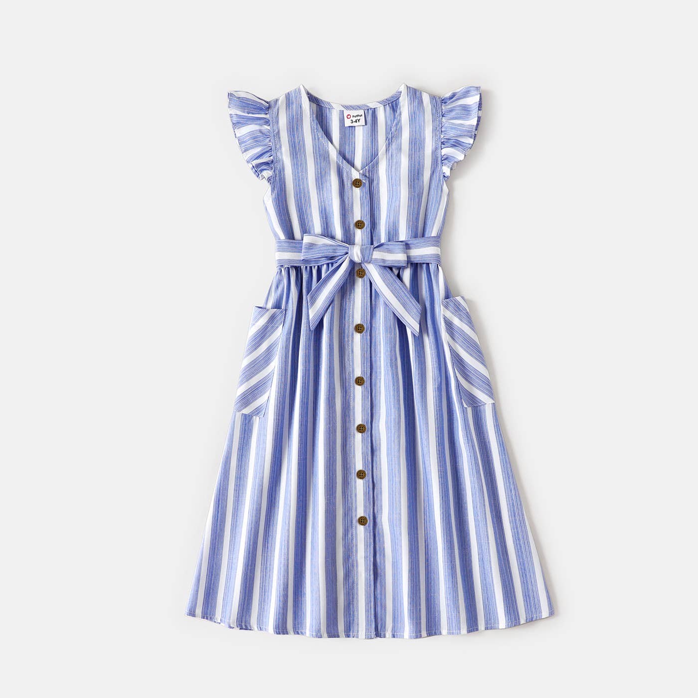 Blue Striped Dress Matching