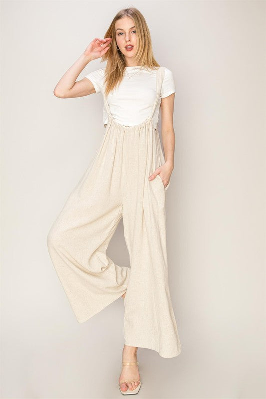 Linen Suspender Jumpsuit