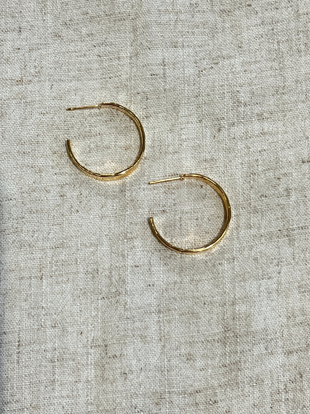 Textured Gold Hoop Earrings