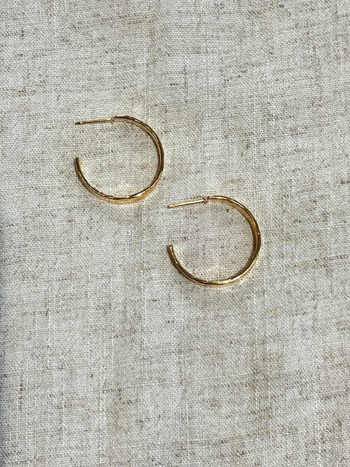 Textured Gold Hoop Earrings
