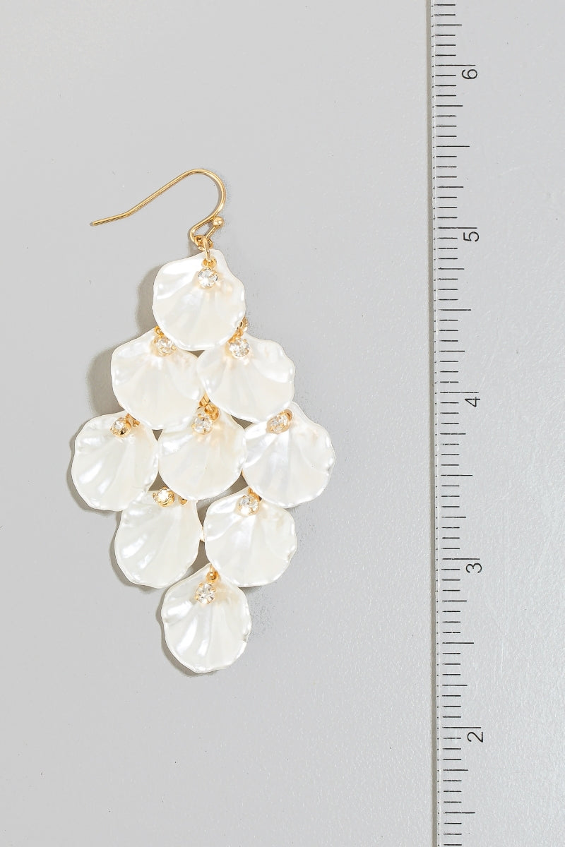 precious pearl petal earrings