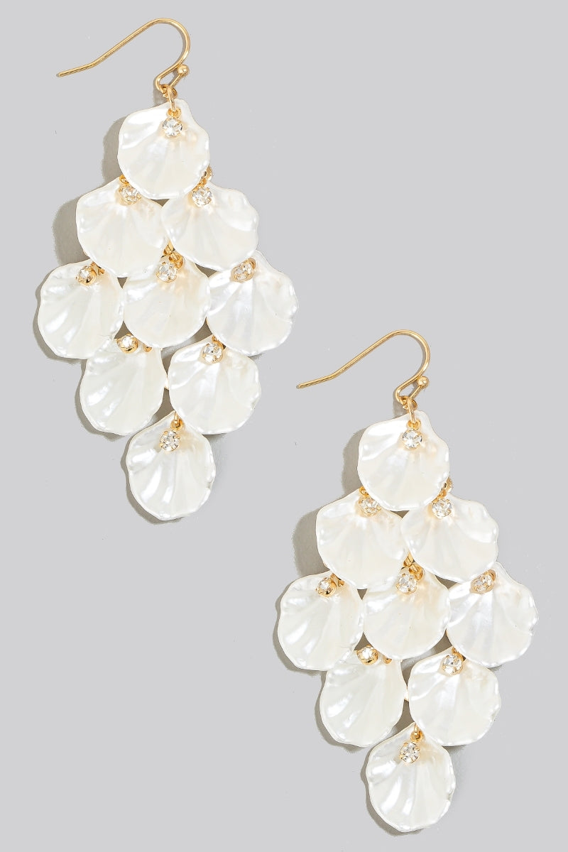 precious pearl petal earrings