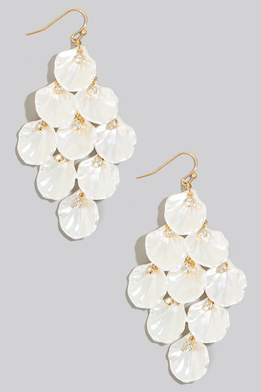 precious pearl petal earrings