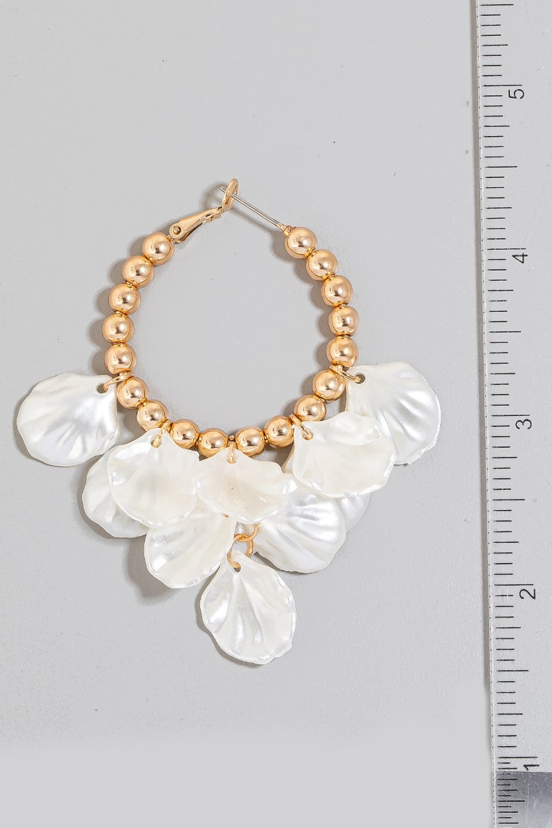 Pearl petal earrings