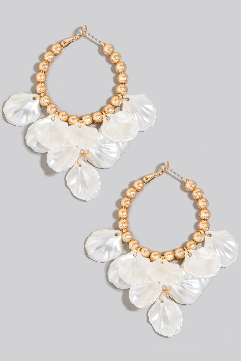 Pearl petal earrings