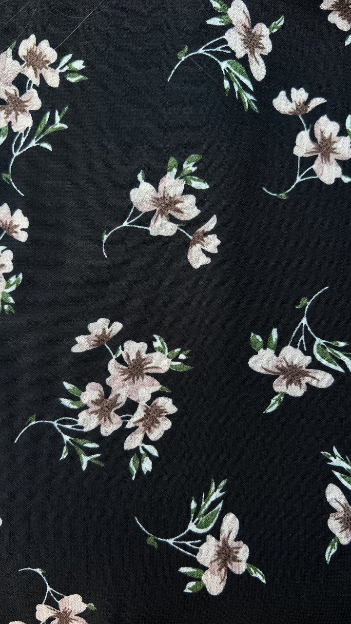 Liz’s Black Floral Dress