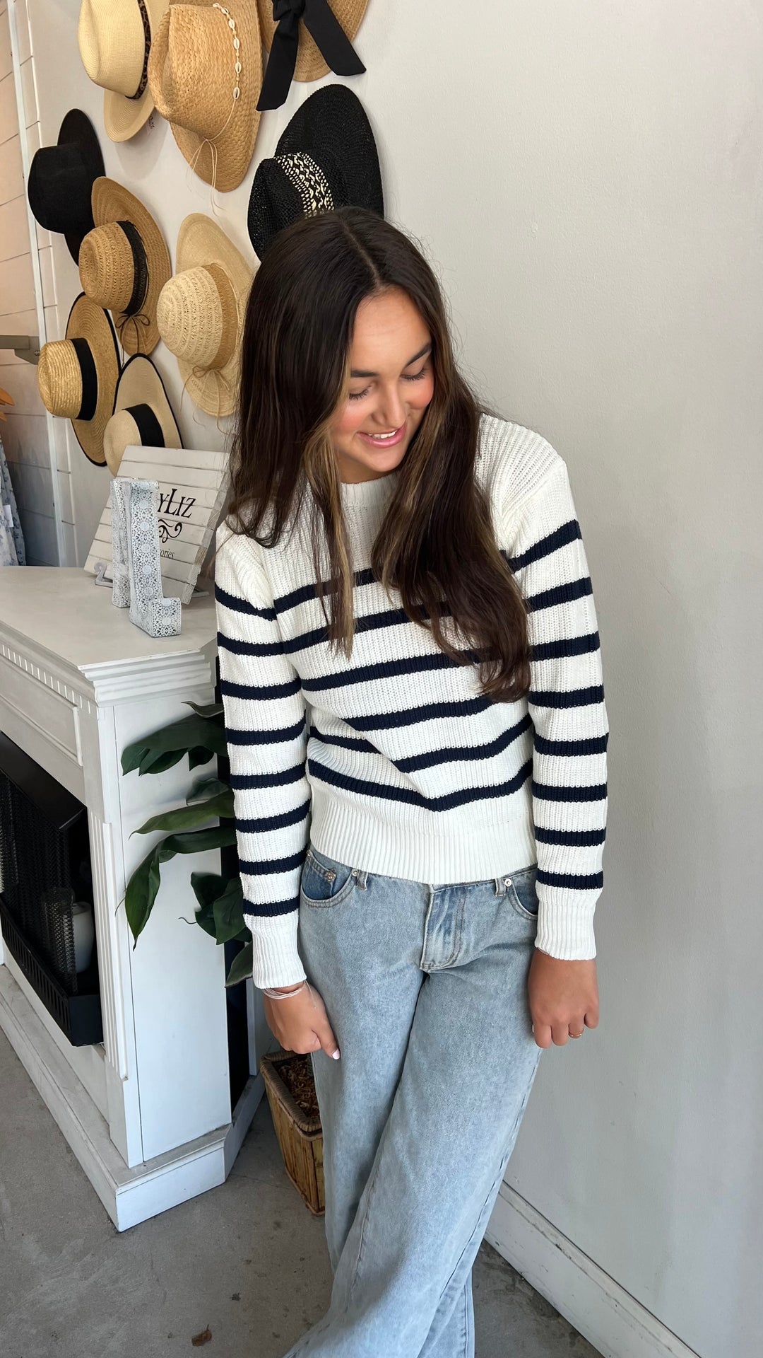 Navy stripe sweater