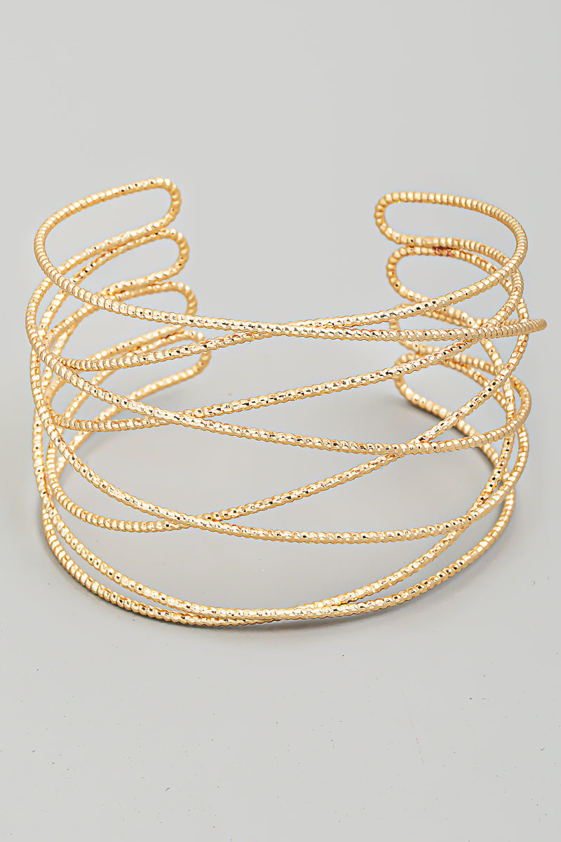 gold textured cuff