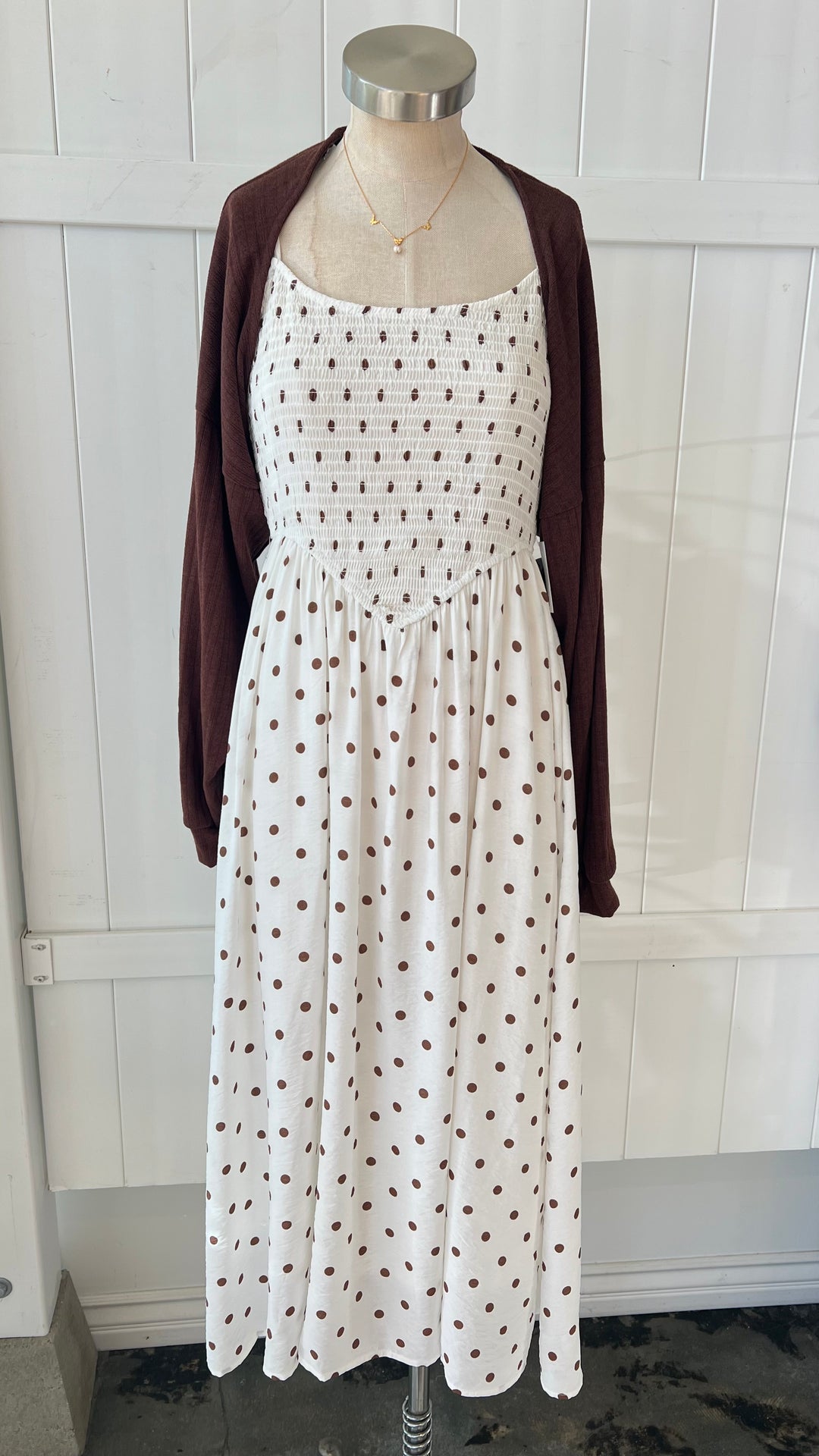 Coco Chocolate Ribbed Shrug