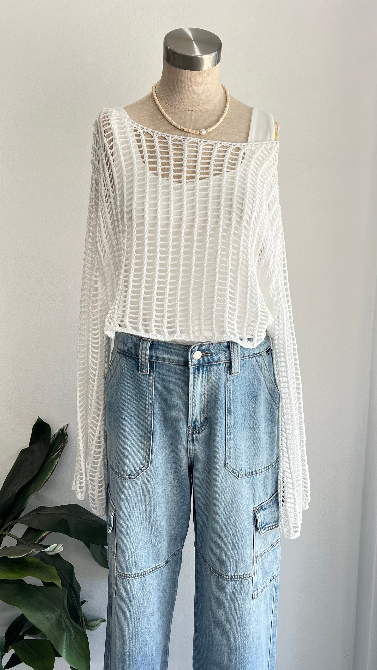 White Crop Crochet